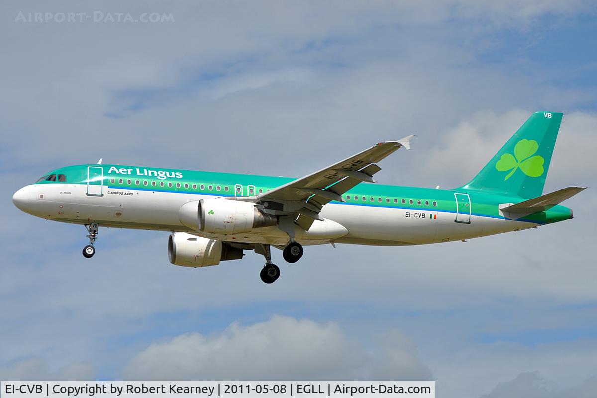 EI-CVB, 2000 Airbus A320-214 C/N 1394, Approaching r/w 27L