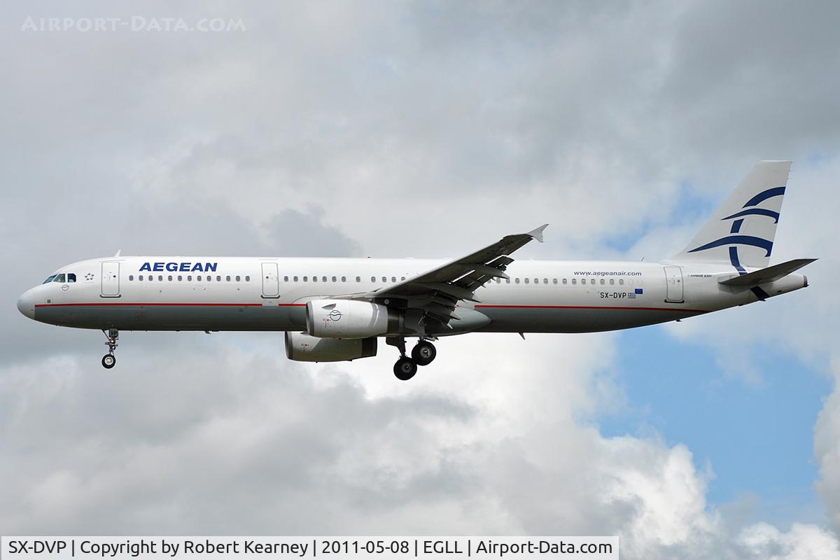 SX-DVP, 2008 Airbus A321-232 C/N 3527, Approaching r/w 27L