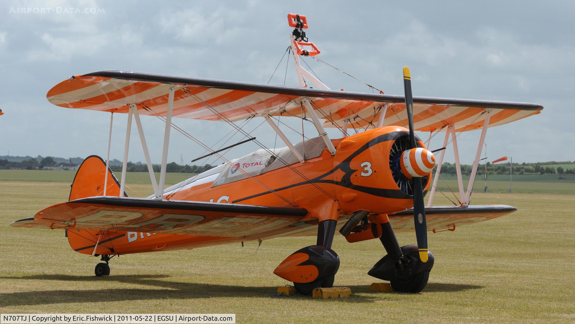 N707TJ, 1943 Boeing A75N1(PT17) C/N 75-950, N707TJ at Duxford's Spring Air Show, May 2011