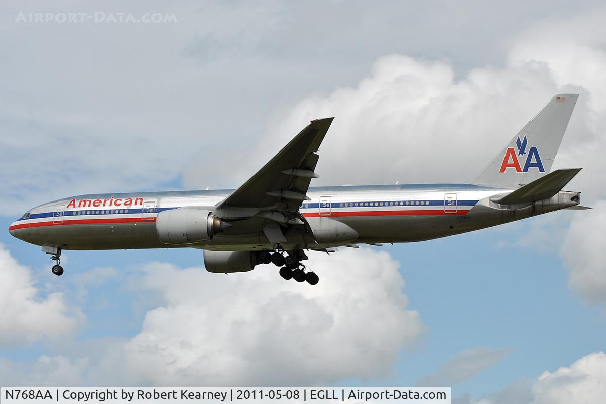 N768AA, 2006 Boeing 777-223 C/N 33540, Approaching r/w 27L