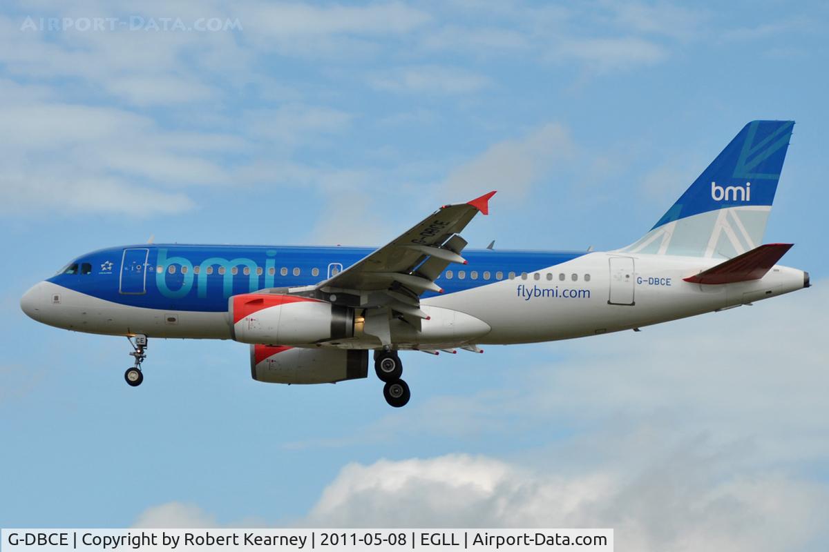 G-DBCE, 2005 Airbus A319-131 C/N 2429, Approaching r/w 27L