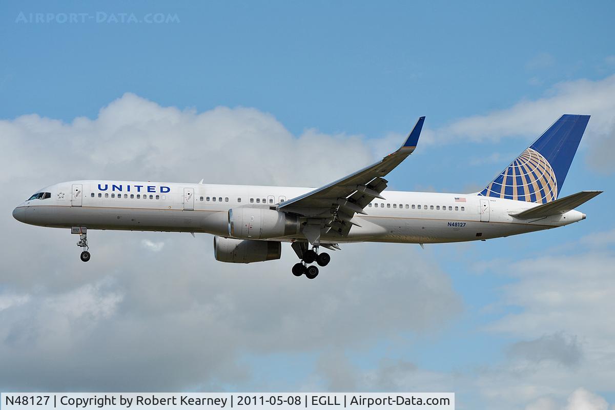 N48127, 1998 Boeing 757-224 C/N 28968, Approaching r/w 27L