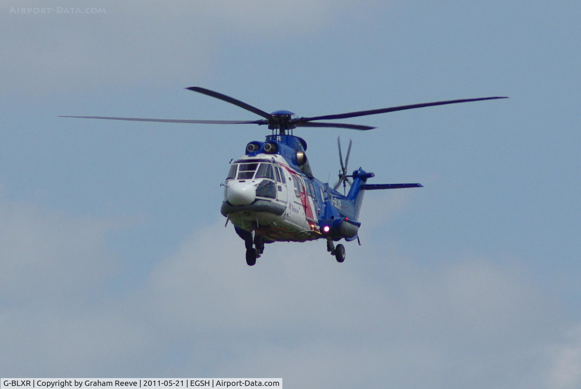 G-BLXR, 1985 Aerospatiale AS-332L Super Puma C/N 2154, At Norwich.