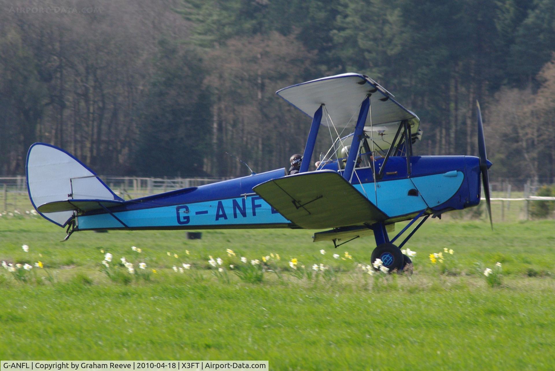 G-ANFL, 1941 De Havilland DH-82A Tiger Moth II C/N 84617, Flying at Felthorpe.
