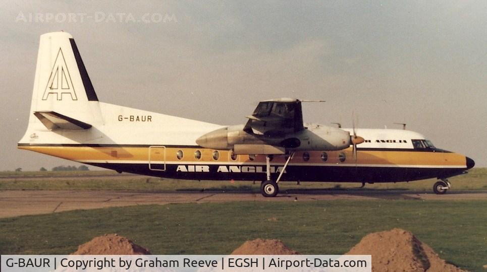 G-BAUR, 1963 Fokker F-27-200 Friendship C/N 10225, Pictured in 1978.