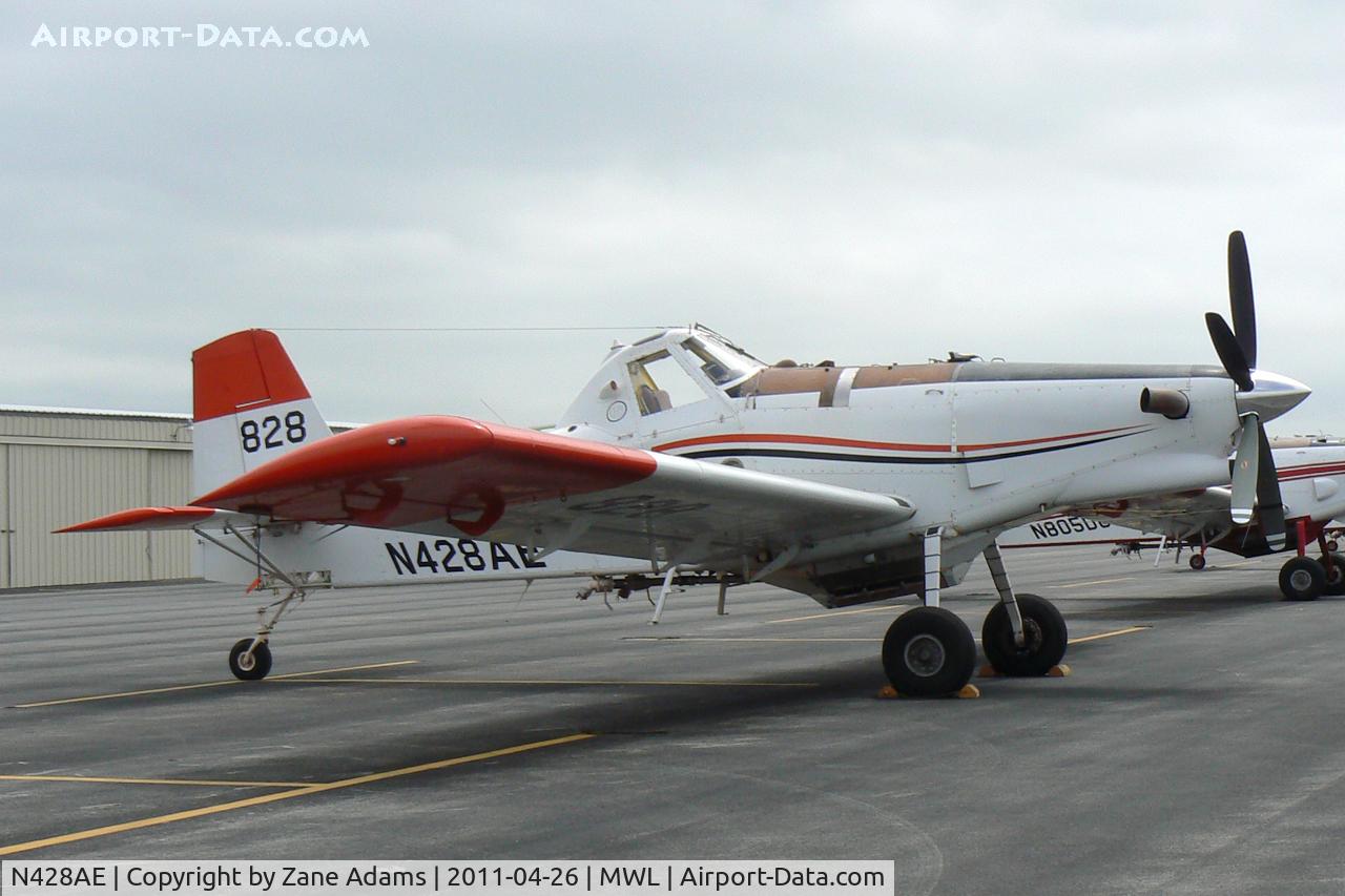 N428AE, 1997 Air Tractor AT-802A C/N 802A0052, Single Engine Air Tanker in Texas for the Possum Kingdom Fire - At Mineral Wells Airport