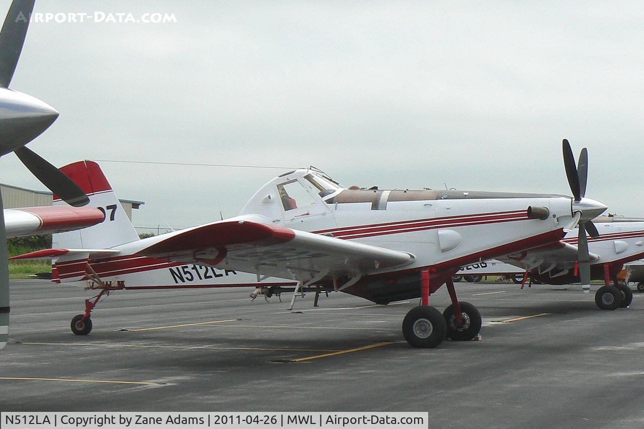 N512LA, Air Tractor Inc AT-802A C/N 802A-0312, Single Engine Air Tanker in Texas for the Possum Kingdom Fire - At Mineral Wells Airport