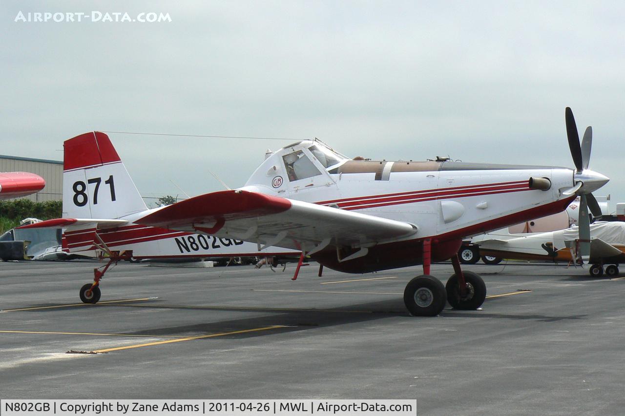 N802GB, 2007 Air Tractor Inc AT-802A C/N 802A-0257, Single Engine Air Tanker in Texas for the Possum Kingdom Fire - At Mineral Wells Airport