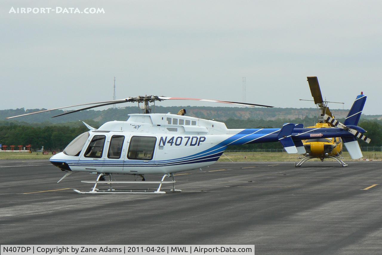 N407DP, 1997 Bell 407 C/N 53099, Type III Helicopter in Texas for the Possum Kingdom Fire - At Mineral Wells Airport