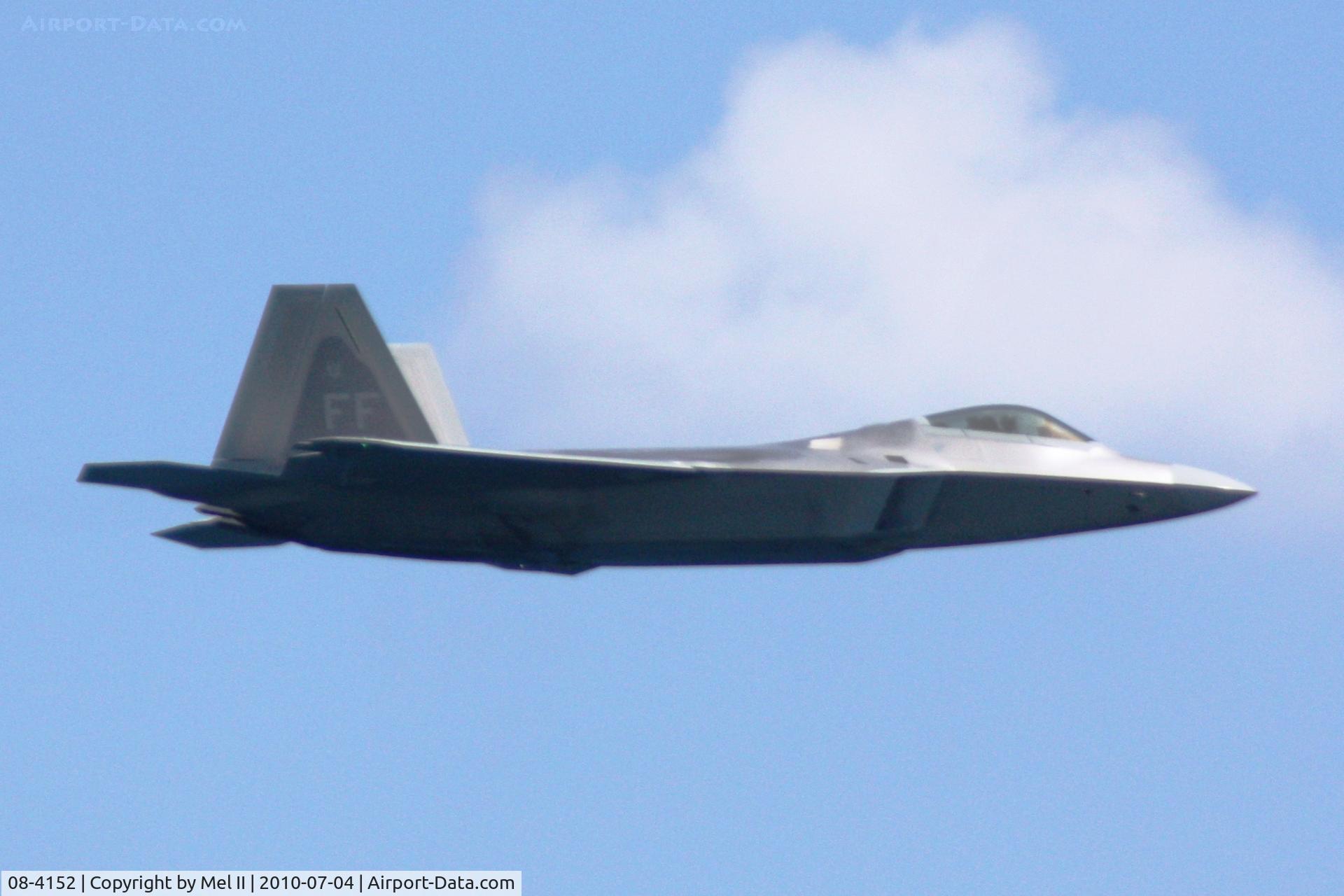 08-4152, 2009 Lockheed Martin F-22A Raptor C/N 4152, 2010 National Cherry Festival Air Show