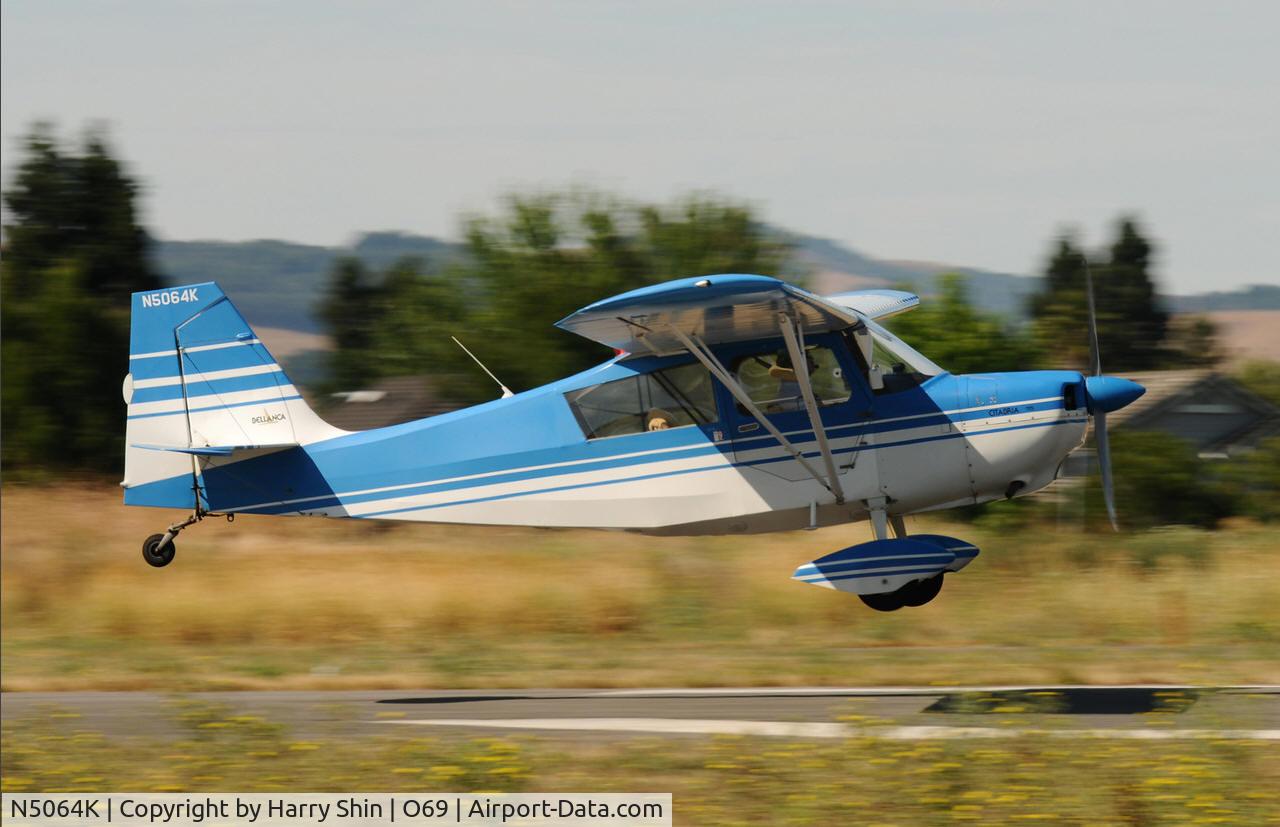 N5064K, 1979 Bellanca 7ECA Citabria C/N 1335-80, Landing at Petaluma