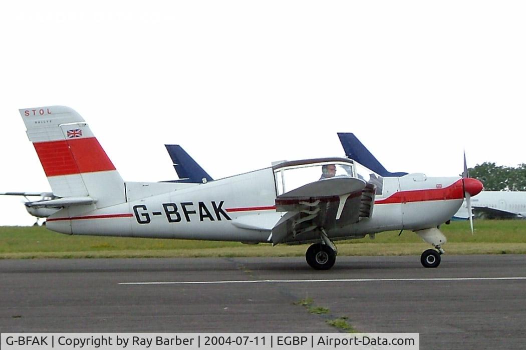 G-BFAK, 1965 Morane-Saulnier MS-892A Rallye Commodore 150 C/N 10595, Socata MS.892A Commodore 150 [10595] Kemble~G 11/07/2004 . Prior to racing number added.