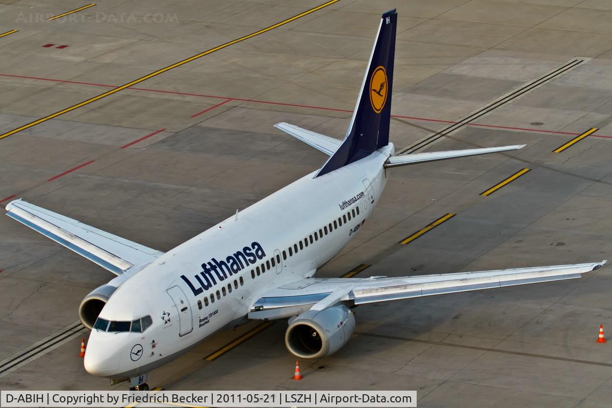 D-ABIH, 1991 Boeing 737-530 C/N 24821, parked at Zürich