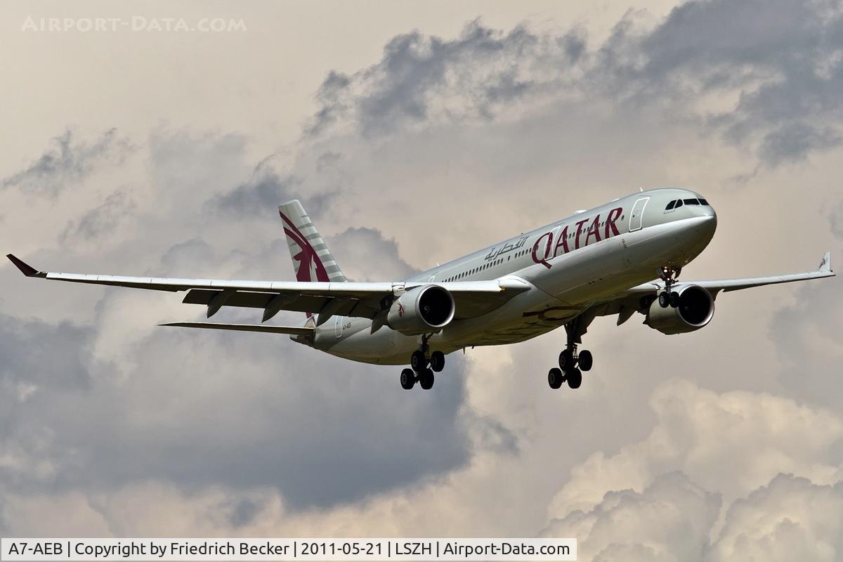 A7-AEB, 2004 Airbus A330-302 C/N 637, on final RW14