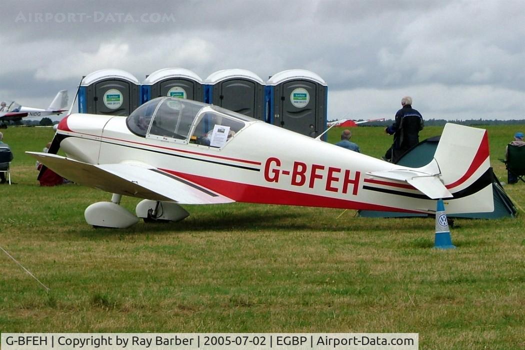 G-BFEH, 1958 Jodel D-117A Gran Tourisme C/N 828, Jodel D.117A Gran Tourisme [828] Kemble~G 02/07/2005. Nice set of wheel spats applied during the past year.