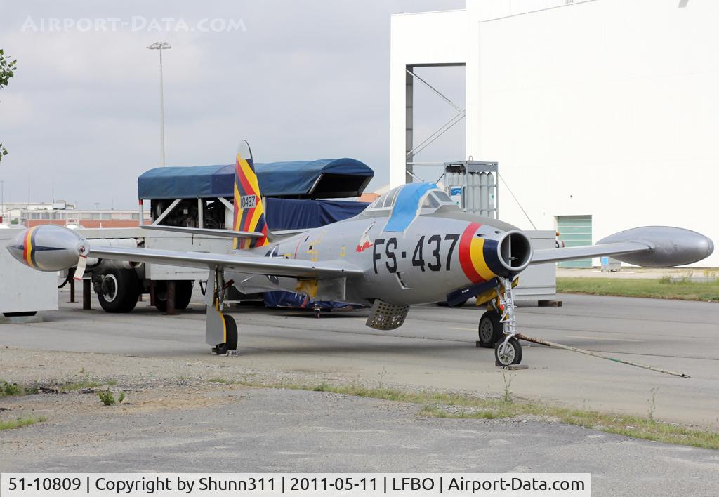 51-10809, 1951 Republic F-84G Thunderstreak C/N 2542-1262B, Preserved in the Old Wings Association Museum in Belgian Air Force c/s as FS-437