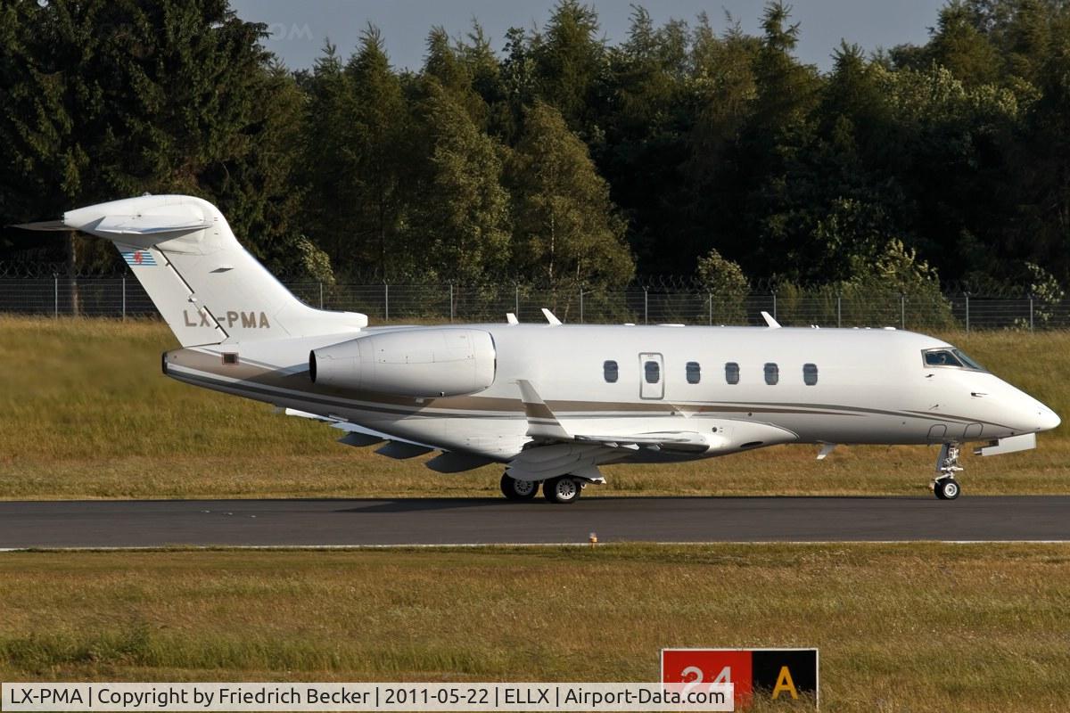 LX-PMA, 2006 Bombardier Challenger 300 (BD-100-1A10) C/N 20097, departure via RW24