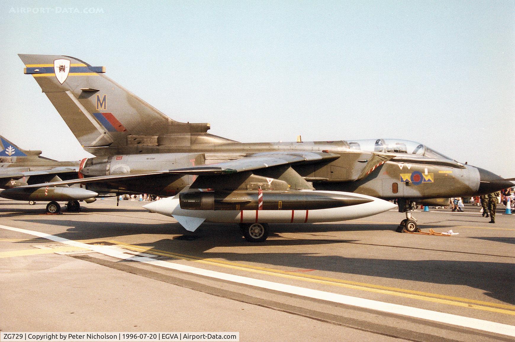 ZG729, 1990 Panavia Tornado GR.1A C/N 836/BS185/3405, Tornado GR.1A of 13 Squadron at RAF Marham on display at the 1996 Royal Intnl Air Tattoo at RAF Fairford.