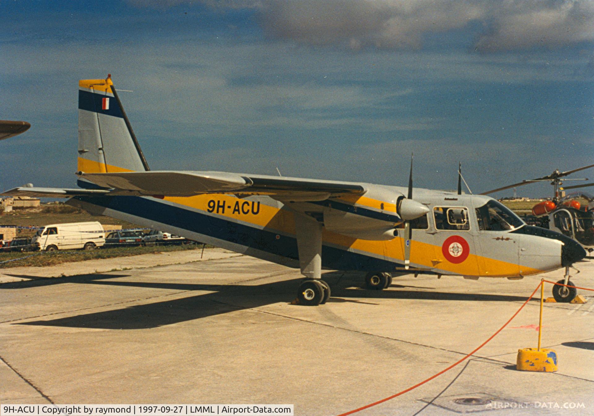 9H-ACU, 1983 Pilatus Britten-Norman BN-2B-26 Islander C/N 2159, Islander 9H-ACU Armed Forces of Malta