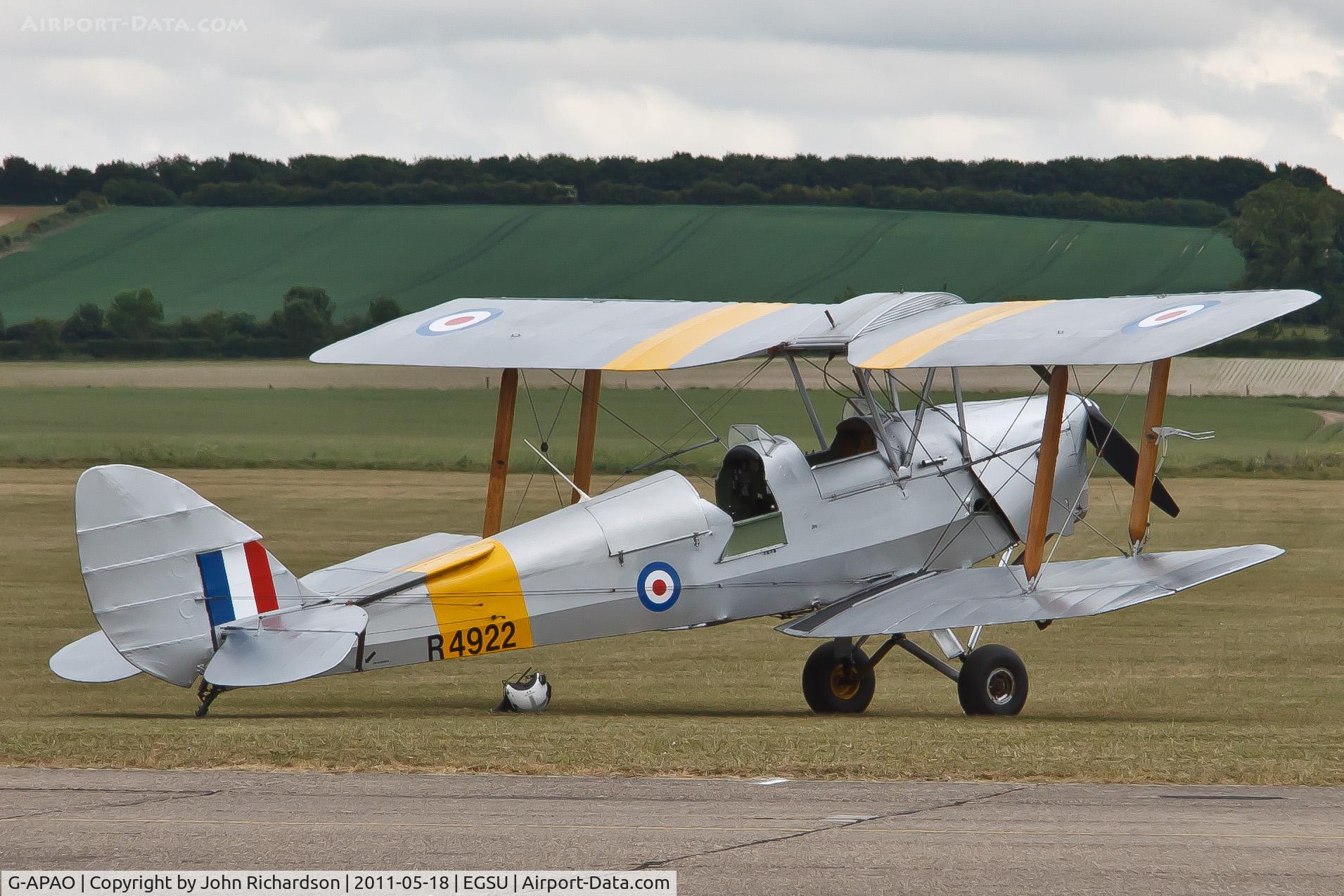 G-APAO, 1940 De Havilland DH-82A Tiger Moth II C/N 82845, Pleasure flights
