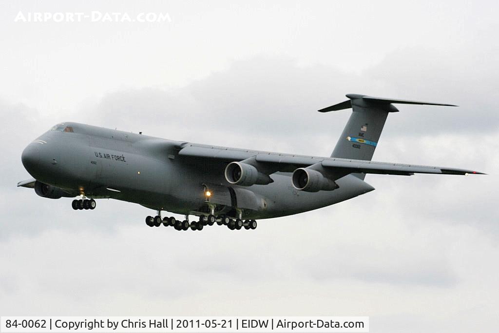 84-0062, 1986 Lockheed C-5B Galaxy C/N 500-0086, one of three C-5 in Dublin prior to President Barack Obama's visit