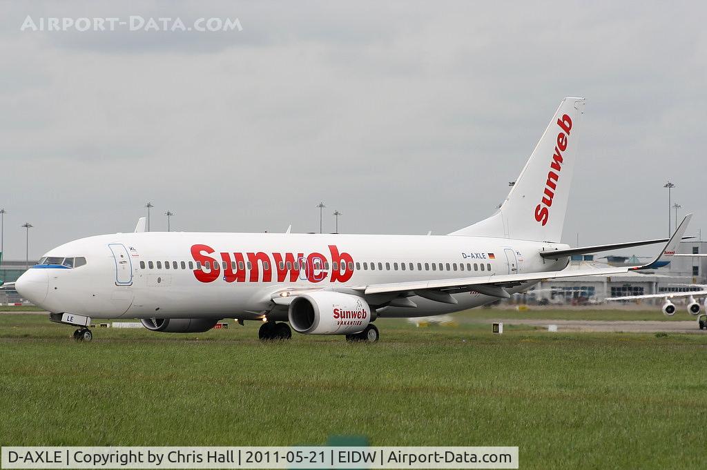 D-AXLE, 2007 Boeing 737-8Q8 C/N 30724, XL Airways Germany wearing Sunweb titles