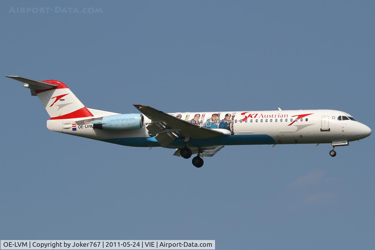 OE-LVM, 1991 Fokker F100 (F-28-0100) C/N 11361, Austrian arrows