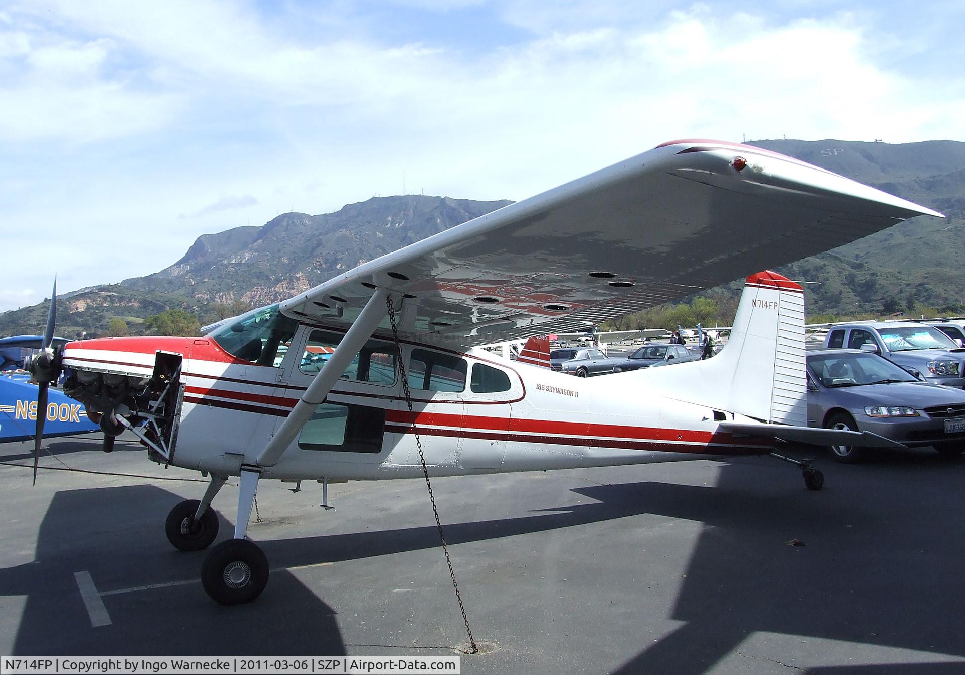 N714FP, 1982 Cessna A185F Skywagon 185 C/N 18504393, Cessna A185F Skywagon II at the Santa Paula airport during the Aviation Museum of Santa Paula open Sunday