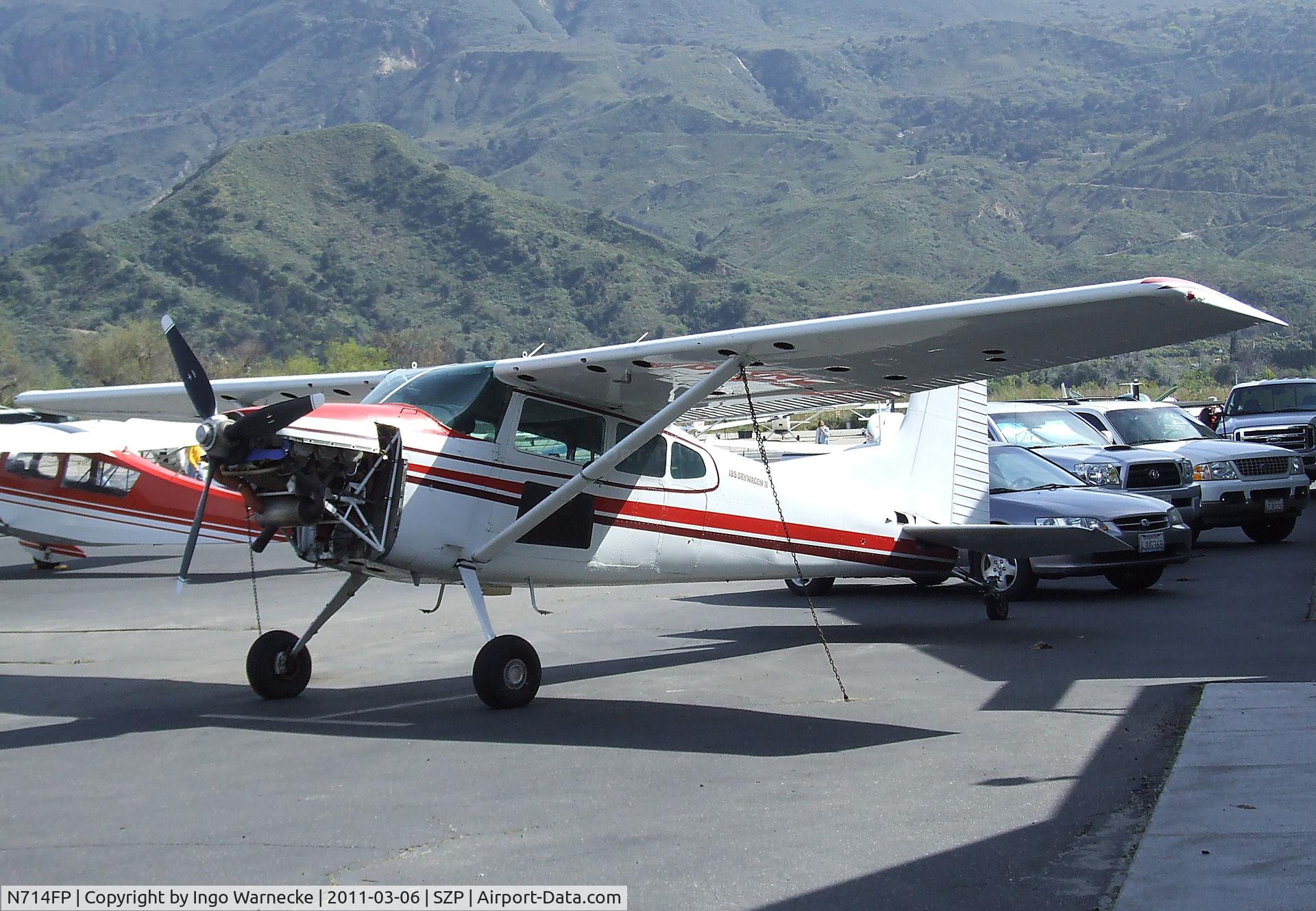 N714FP, 1982 Cessna A185F Skywagon 185 C/N 18504393, Cessna A185F Skywagon II at the Santa Paula airport during the Aviation Museum of Santa Paula open Sunday