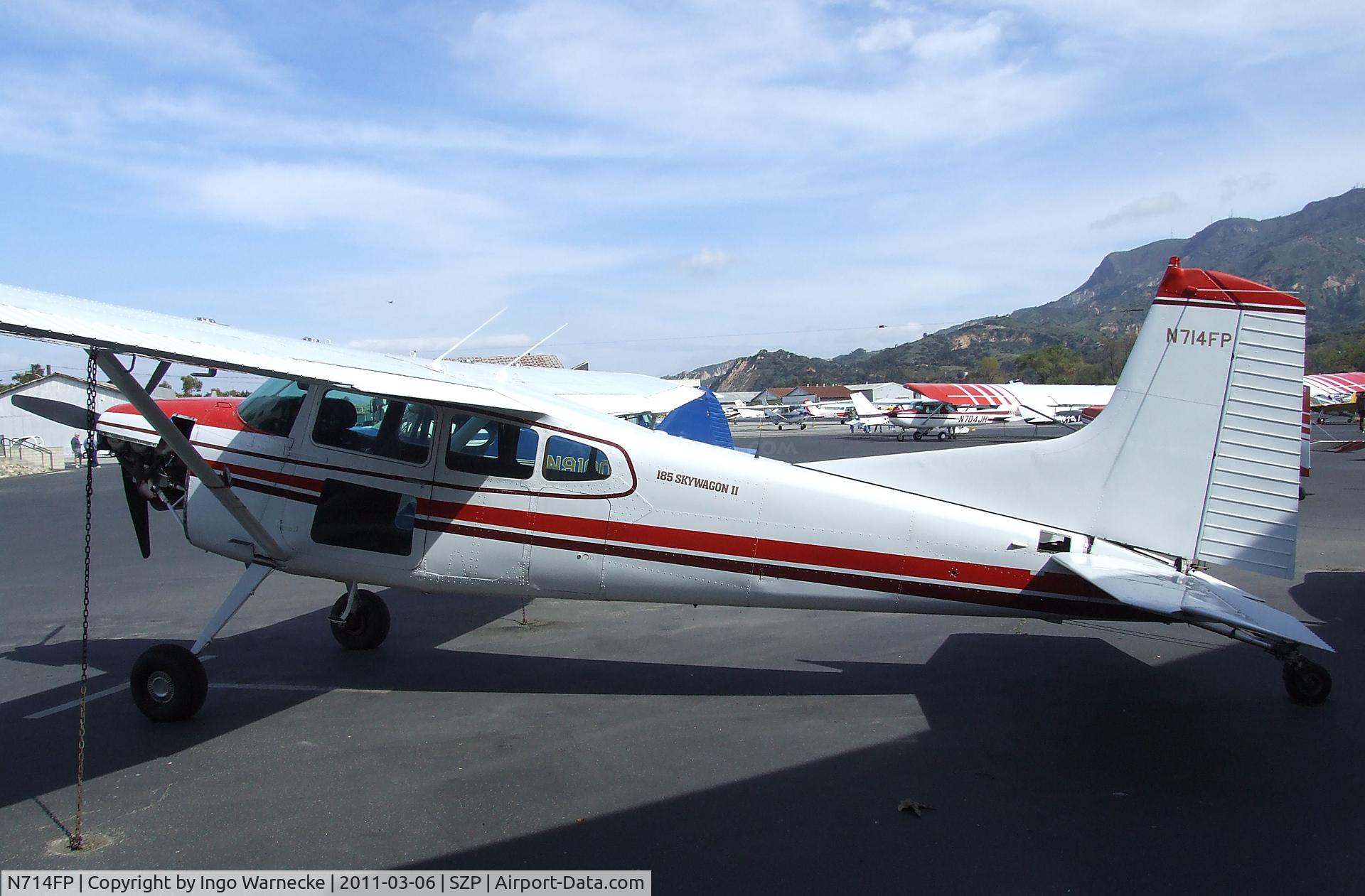 N714FP, 1982 Cessna A185F Skywagon 185 C/N 18504393, Cessna A185F Skywagon II at the Santa Paula airport during the Aviation Museum of Santa Paula open Sunday