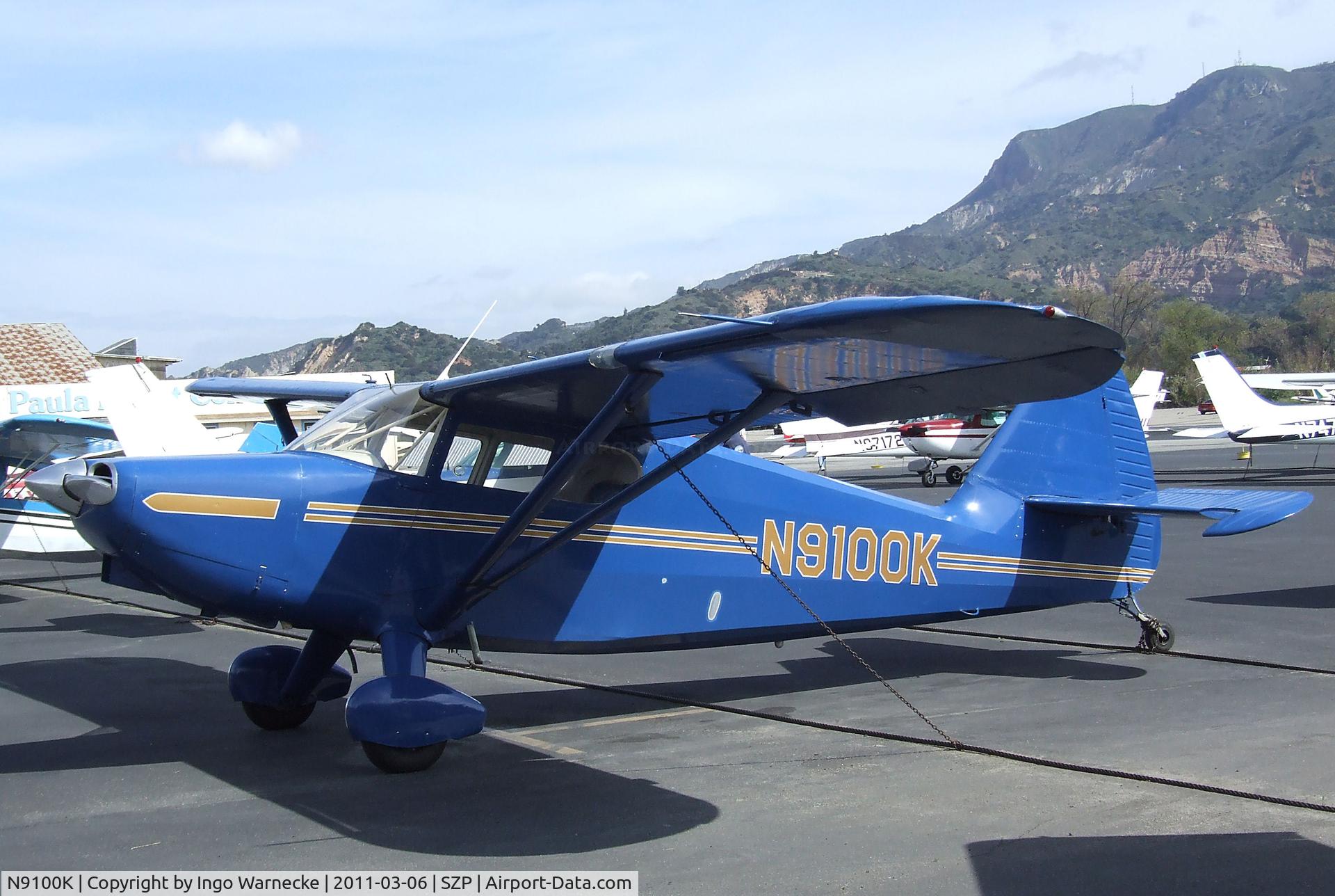 N9100K, 1947 Stinson 108-1 Voyager C/N 108-2100, Stinson 108-1 Voyager at Santa Paula airport during the Aviation Museum of Santa Paula open Sunday