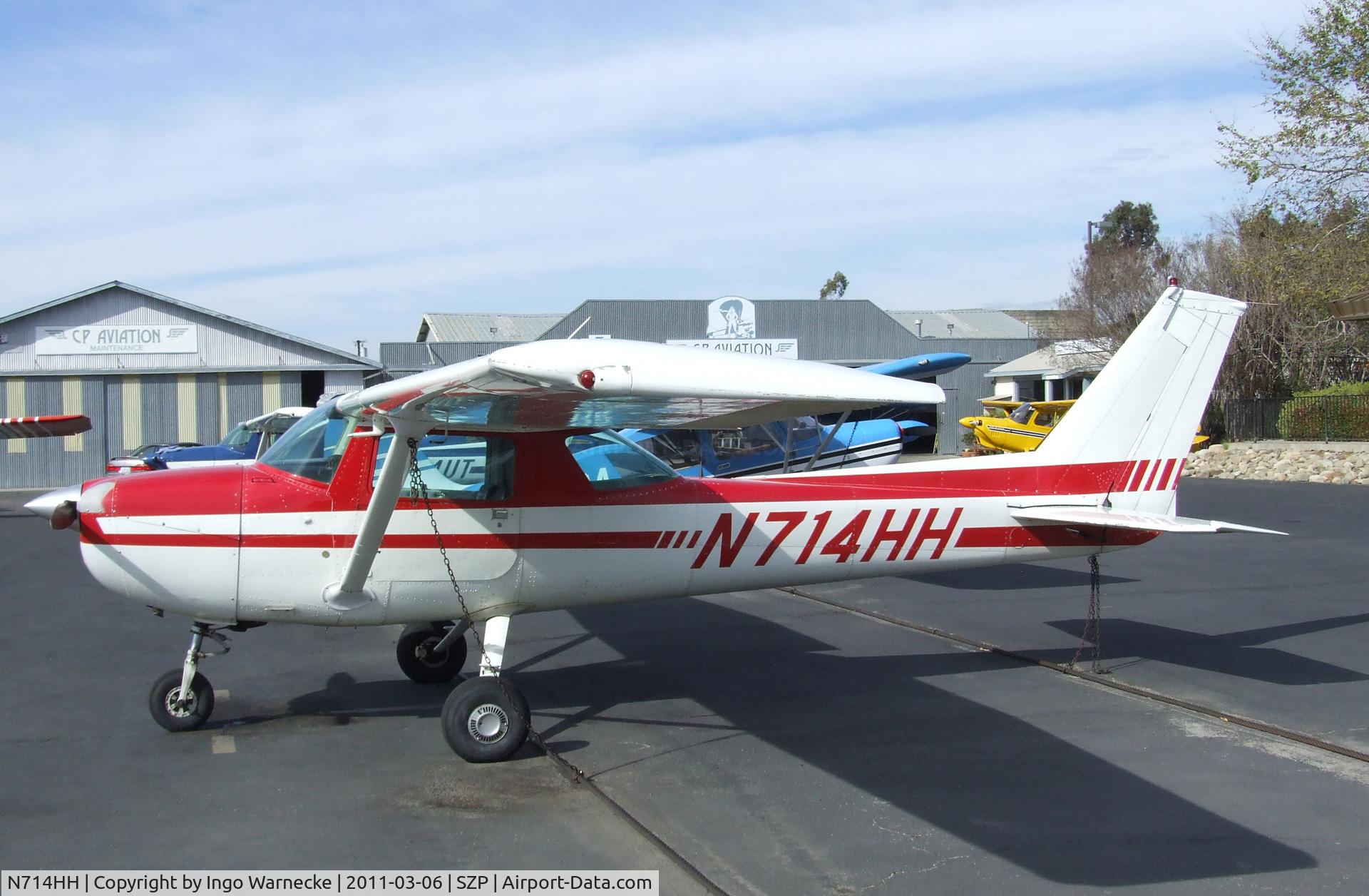 N714HH, 1977 Cessna 150M C/N 15079185, Cessna 150M at Santa Paula airport during the Aviation Museum of Santa Paula open Sunday