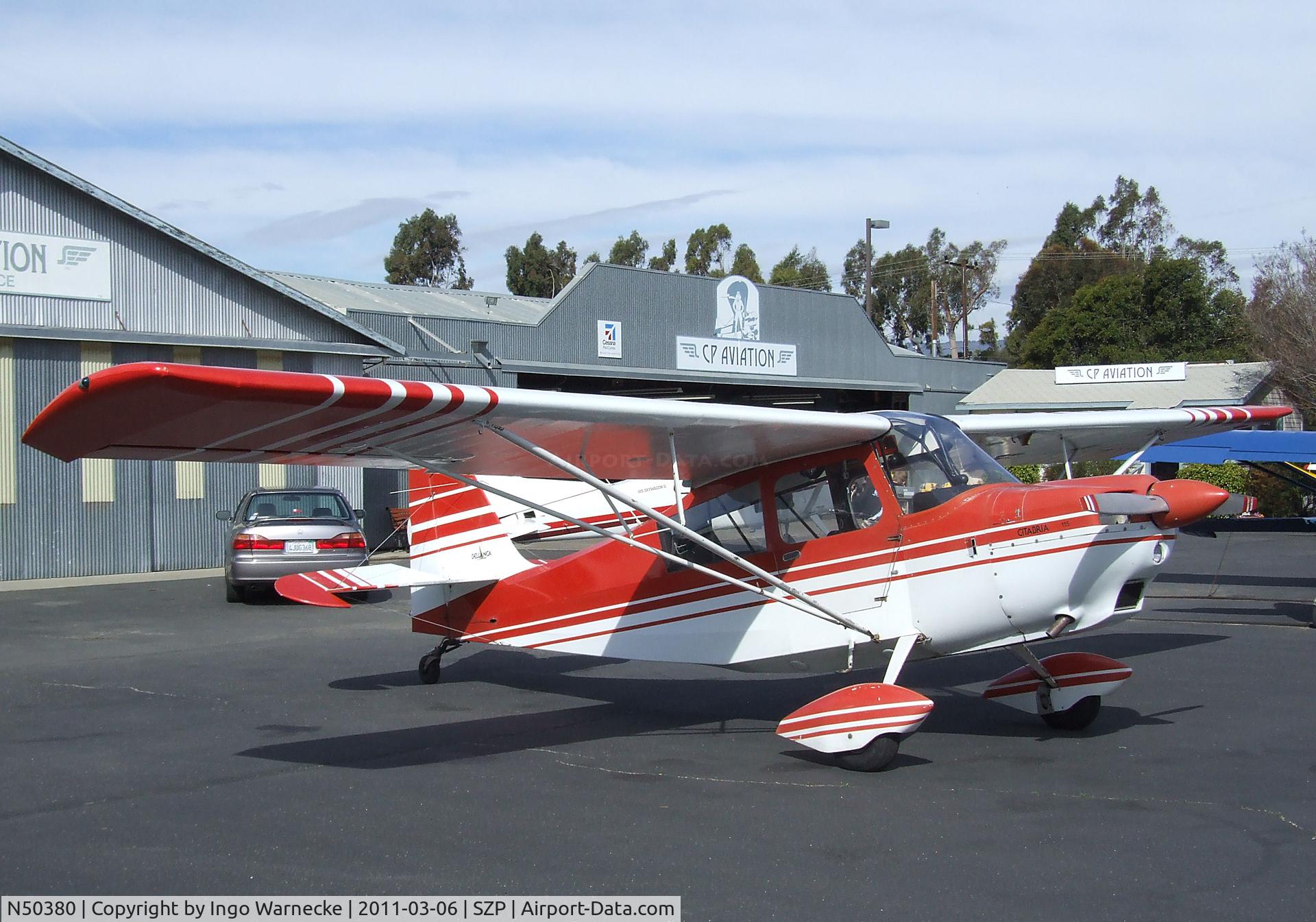 N50380, 1979 Bellanca 7ECA Citabria Citabria C/N 1291-79, Bellanca 7ECA Citabria Standard at Santa Paula airport during the Aviation Museum of Santa Paula open Sunday
