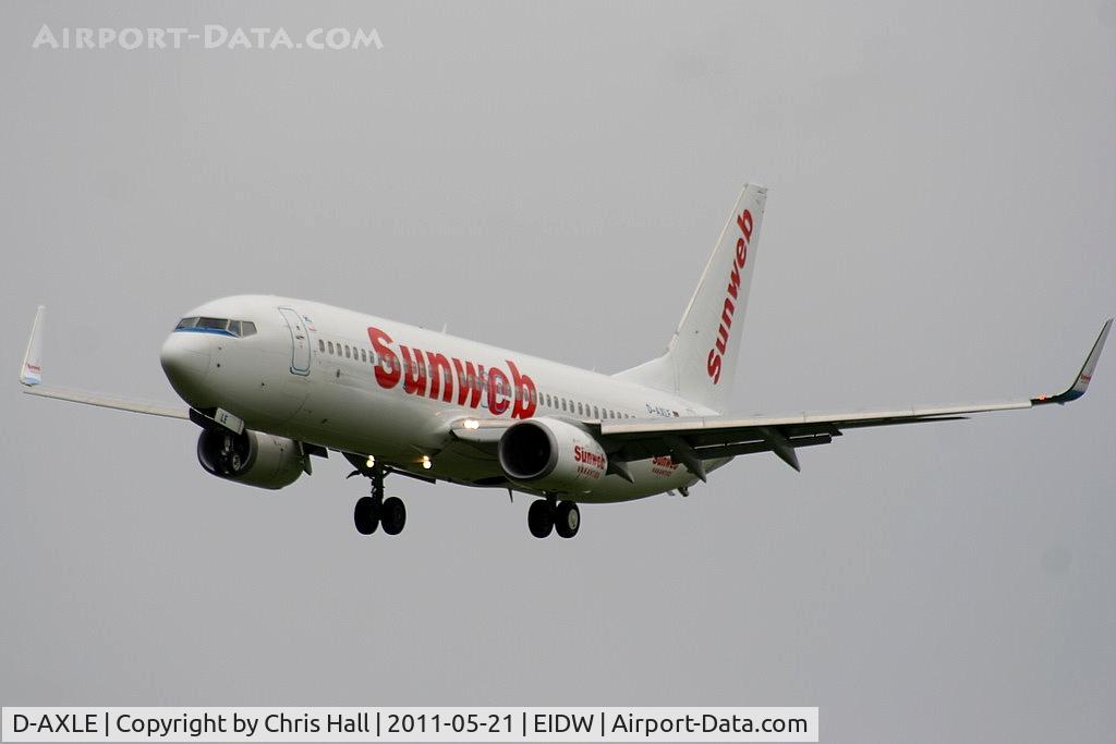 D-AXLE, 2007 Boeing 737-8Q8 C/N 30724, XL Airways Germany wearing Sunweb titles