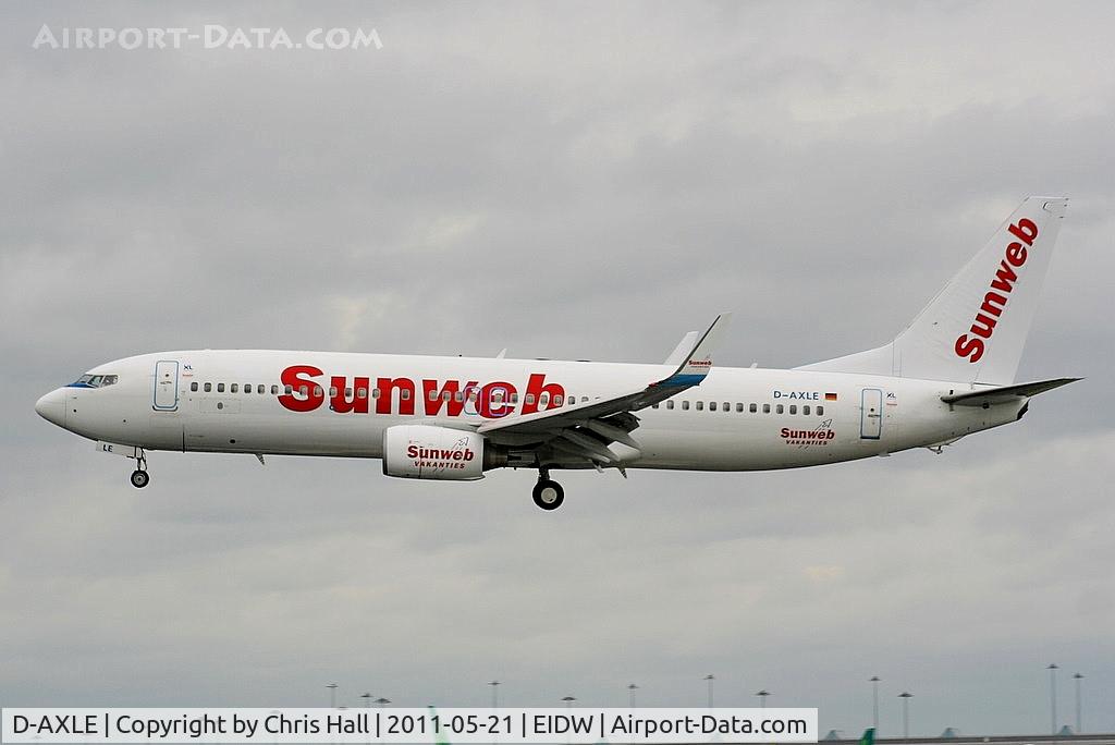 D-AXLE, 2007 Boeing 737-8Q8 C/N 30724, XL Airways Germany wearing Sunweb titles