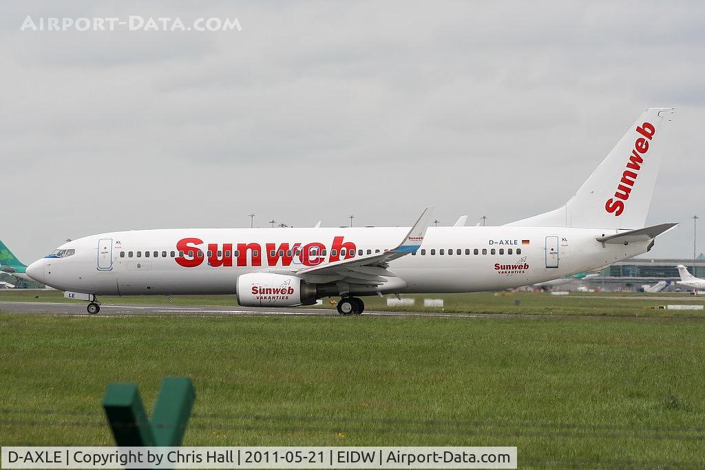 D-AXLE, 2007 Boeing 737-8Q8 C/N 30724, XL Airways Germany wearing Sunweb titles