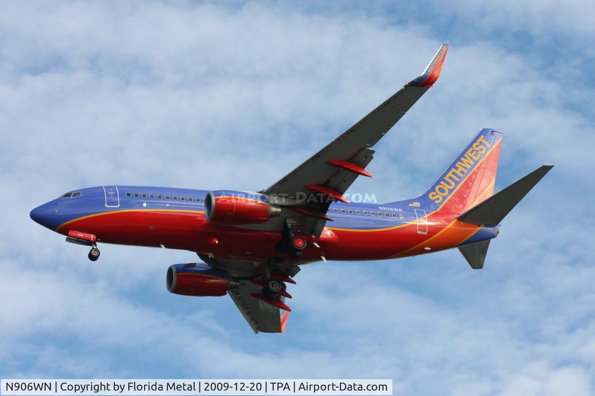 N906WN, 2008 Boeing 737-7H4 C/N 36887, Southwest 737