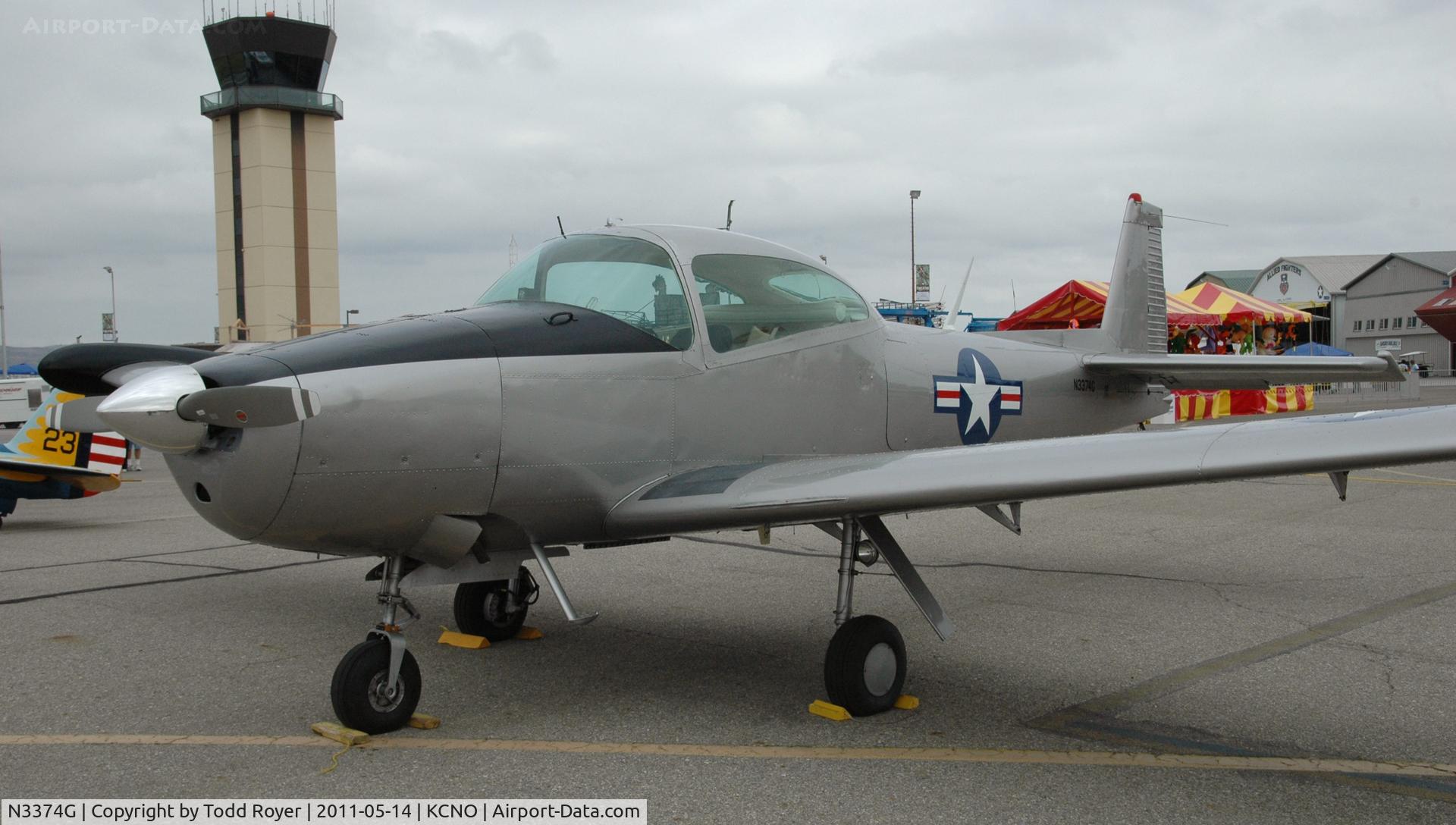 N3374G, 1948 Ryan Navion C/N NAV-4-1280, On display at Chino