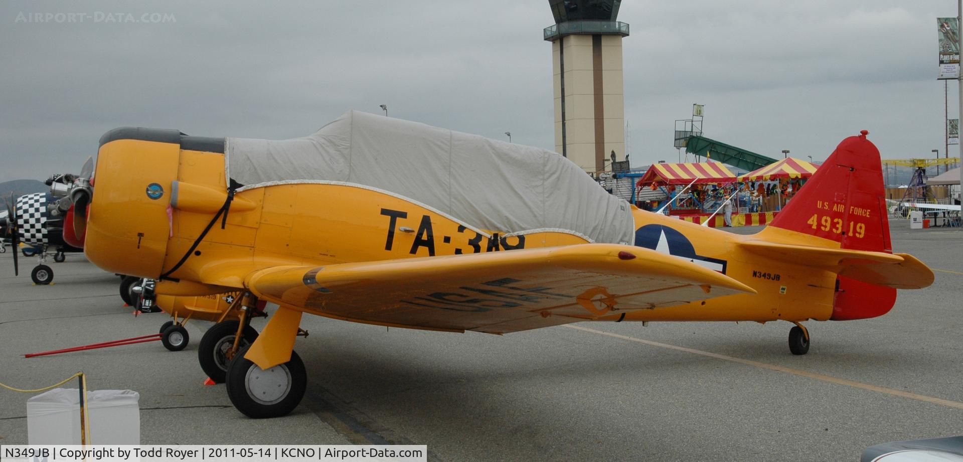 N349JB, 1958 North American SNJ-6 Texan C/N 121-43150, On display at Chino
