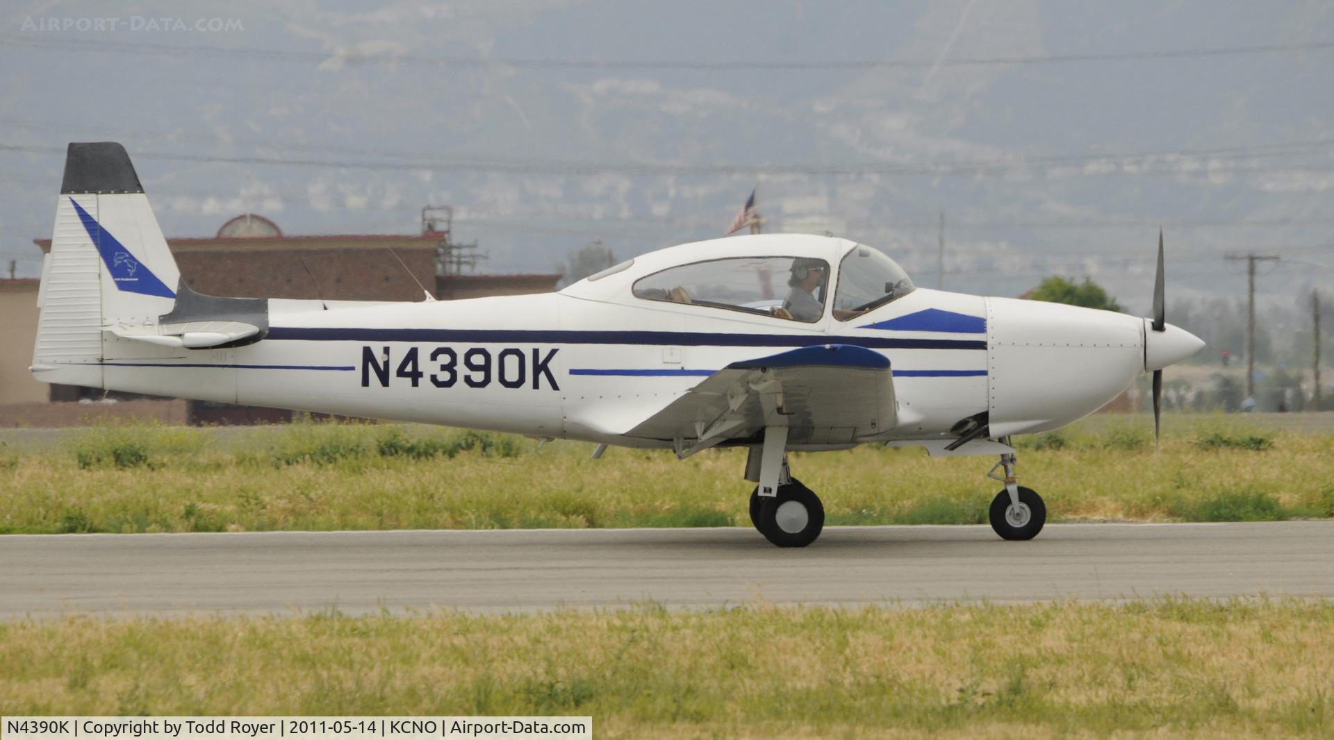N4390K, 1948 Ryan Navion C/N NAV-4-1390, Landing at Chino