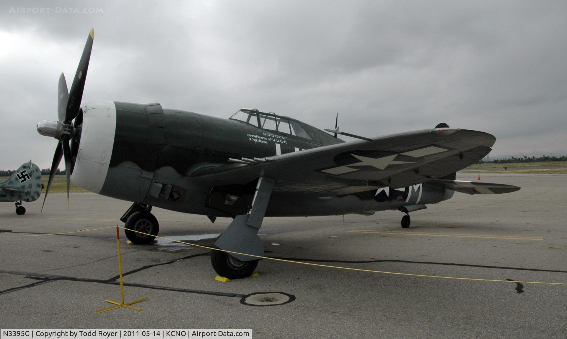 N3395G, 1942 Republic P-47G-15-CU Thunderbolt C/N 42-25254, On dispaly at Chino