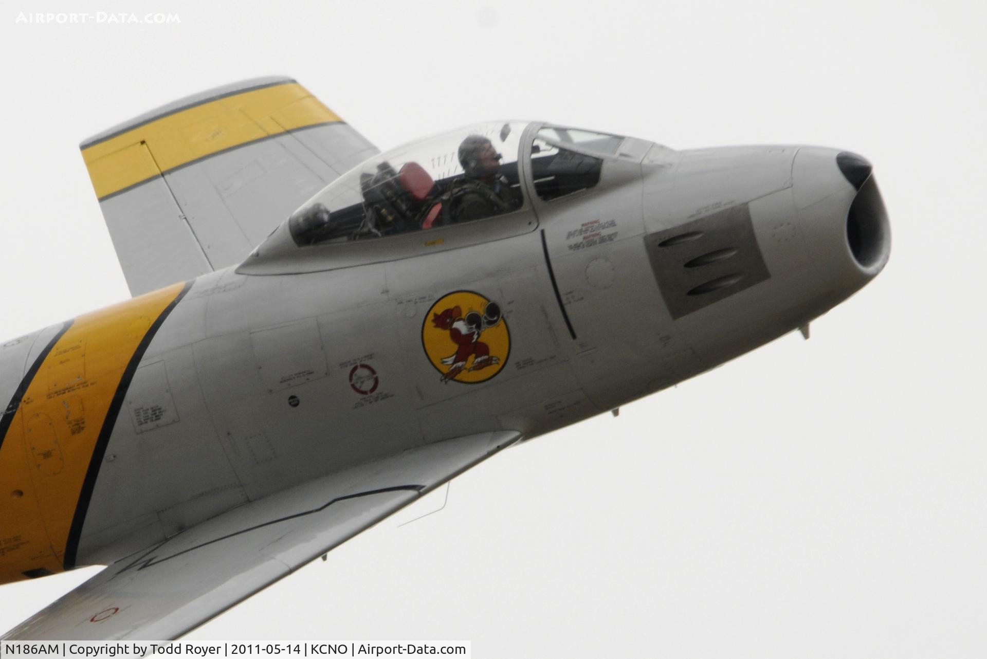 N186AM, 1952 North American F-86F Sabre C/N 191-708, Chino Airshow 2011
