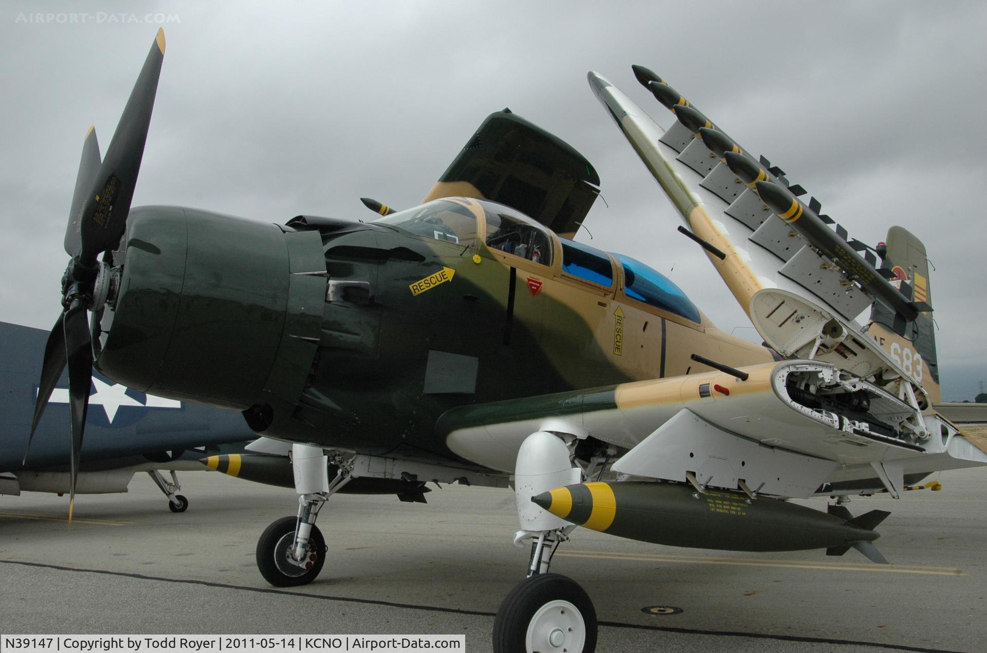 N39147, Douglas AD-5 (A-1E) Skyraider C/N 9540, Chino Airshow 2011