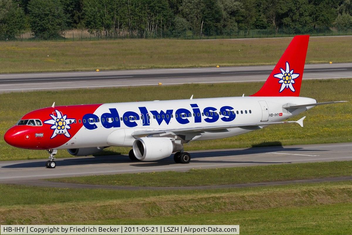 HB-IHY, 1998 Airbus A320-214 C/N 947, taxying to the gate