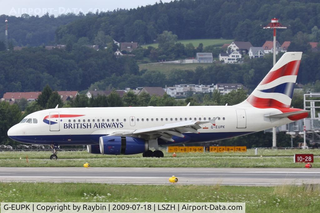 G-EUPK, 2000 Airbus A319-131 C/N 1236, after the rain