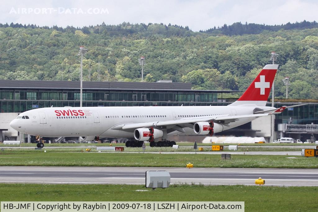 HB-JMF, 2003 Airbus A340-313X C/N 561, Unusual landing on rwy 26