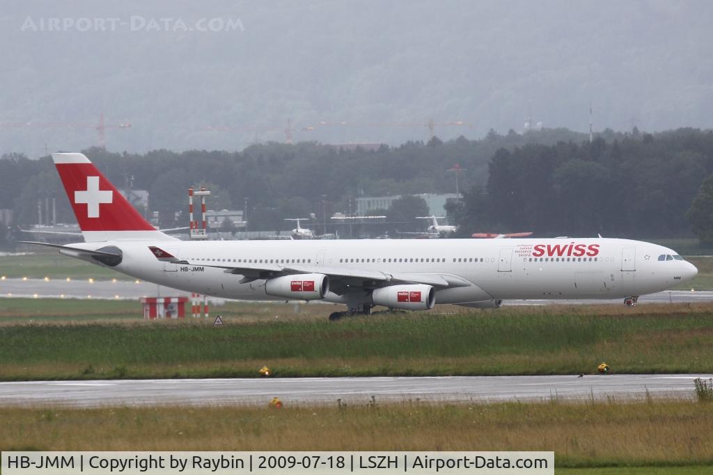HB-JMM, 1996 Airbus A340-313 C/N 154, Holding near rwy 18