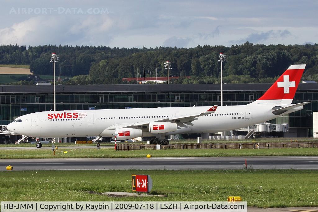 HB-JMM, 1996 Airbus A340-313 C/N 154, Landed with evening sun