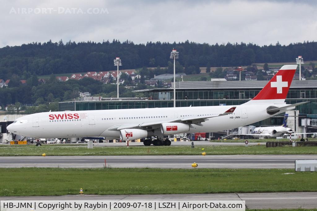 HB-JMN, 1997 Airbus A340-313 C/N 175, 2 minutes before the next rainshower starts