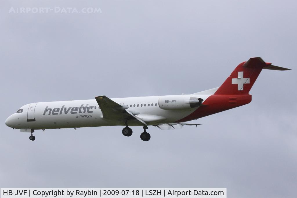 HB-JVF, 1993 Fokker 100 (F-28-0100) C/N 11466, daily traffic at ZRH